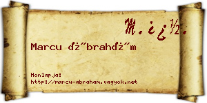 Marcu Ábrahám névjegykártya